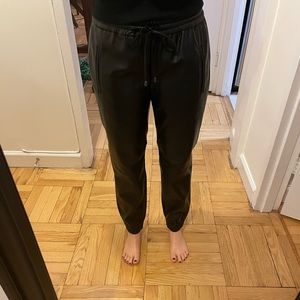 Anthropologie leather joggers